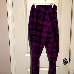 Purple plaid Tights Size 4x
